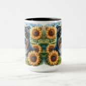 Floral Border Collie Dog Lover Kaffee Tasse (Zentrum)