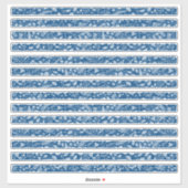 Floral Borders Boho Classic Blues Aufkleber (Blatt)