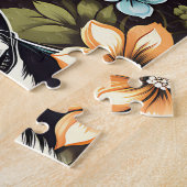 Floral Boston Terrier Puzzle (Seite)