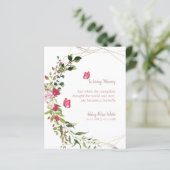 Floral Botanical Butterflies Memorial Dear Ones (Stehend Vorderseite)