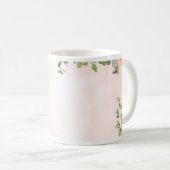 Floral Botanical Gold Initial Letter Z Coffee Mug Kaffeetasse (VorderseiteRechts)