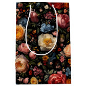 Floral Botanical Moody Black Dutch Fine Art Blume Mittlere Geschenktüte (Vorderseite)