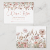 Floral Botanical Pampas Grass Game Card Begleitkarte (Vorne/Hinten)