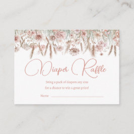 Floral Botanical Pampas Grass Game Card Begleitkarte