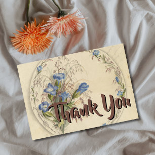 Floral Botanical Watercolor Classic Vielen Dank Dankeskarte