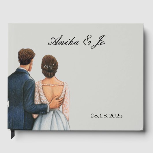 Floral Botanical wedding Gästebuch (Vorderseite)