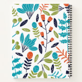 Floral Botanischer Name Monogramm Notizblock (Rückseite)