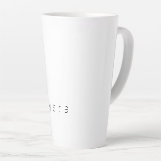 Floral Botanisches Monogramm "K" Custom Text Elega Milchtasse (Rechte Ecke)