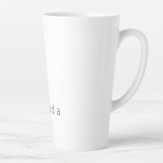 Floral Botanisches Monogramm "Y" Custom Text Elega Milchtasse (Rechts)