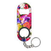 Floral Bottle Opener Colorful Key Chain Mini Flaschenöffner (Rückseite)