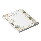 Floral Bounty Personalisiert Social Stationery Notizblock (angewinkelt)