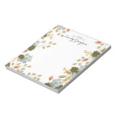 Floral Bounty Personalisiert Social Stationery Notizblock (Rotiert)
