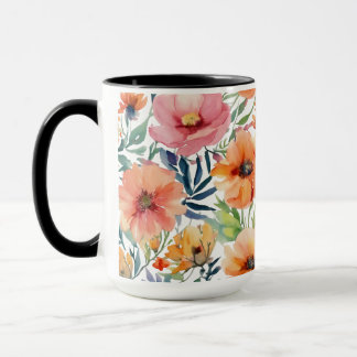 Floral Bouquet 15 oz Combo Tasse