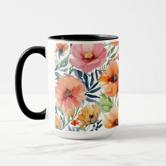 Floral Bouquet 15 oz Combo Tasse (Links)