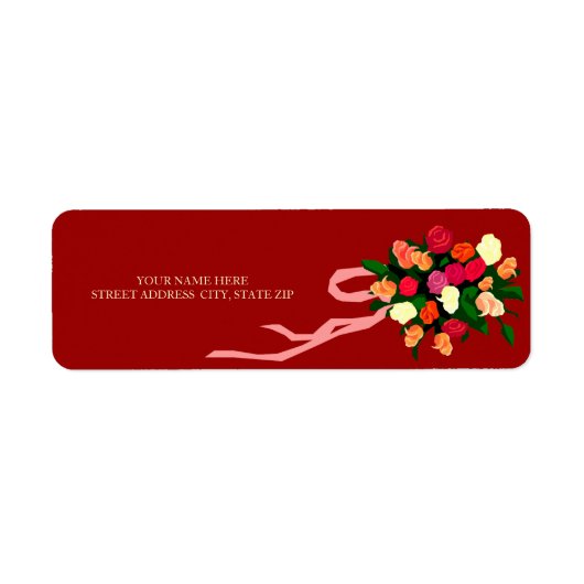 Floral Bouquet Address Mailing Labels (Vorne)