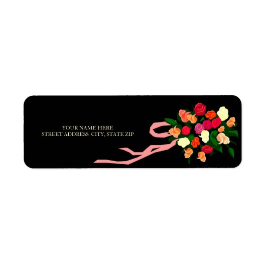 Floral Bouquet Address Mailing Labels (Vorne)