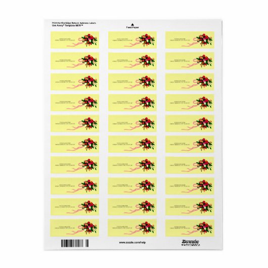 Floral Bouquet Address Mailing Labels (Vorne)