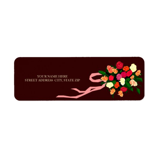 Floral Bouquet Address Mailing Labels (Vorne)