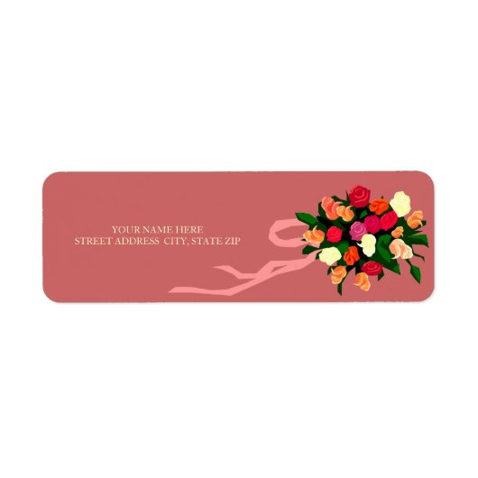Floral Bouquet Address Mailing Labels (Vorne)