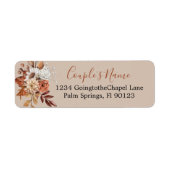Floral Bouquet auf Taupe Label (Vorne)