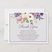 Floral Bouquet Beerdigung Danke Note Card (Vorderseite)
