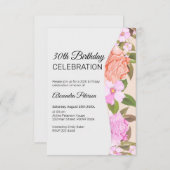 Floral Bouquet Birthday Einladung (Vorne/Hinten)