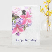 Floral Bouquet Birthday Karte (Gelbe Blume)