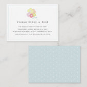 Floral Bouquet Blau Bitte bringen Sie eine Reservi Begleitkarte (Vorne/Hinten)