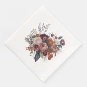 Floral Bouquet Boho Style Blume Artikel 2 Serviette (Ecke)