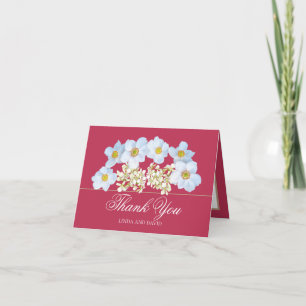 Floral Bouquet Botanische Blume Hochzeit Vielen Da Dankeskarte