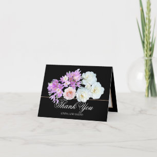 Floral Bouquet Botanische Blume Hochzeit Vielen Da Dankeskarte