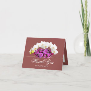 Floral Bouquet Botanische Blume Hochzeit Vielen Da Dankeskarte