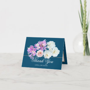 Floral Bouquet Botanische Blume Hochzeit Vielen Da Dankeskarte
