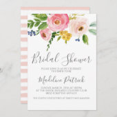 Floral Bouquet Brautparty Einladung (Vorne/Hinten)