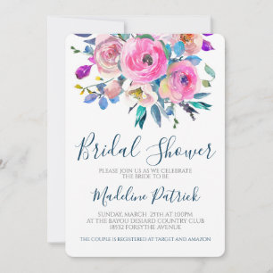 Floral Bouquet Brautparty Einladung
