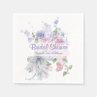 Floral Bouquet Brautparty Paper Napkins Serviette