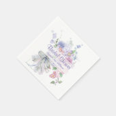 Floral Bouquet Brautparty Paper Napkins Serviette (Ecke)