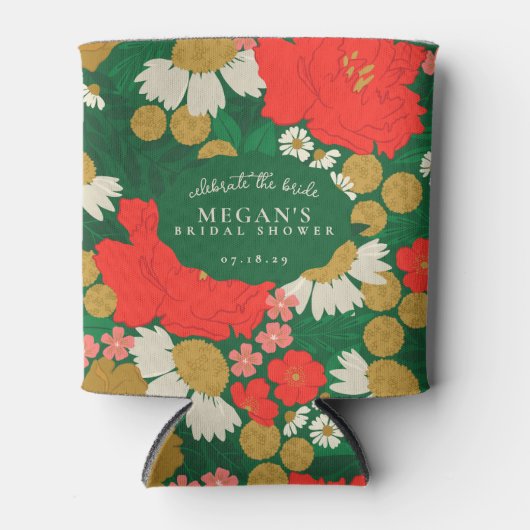 Floral Bouquet Bridal Shower Dosenkühler (Vorderseite)