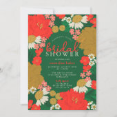 Floral Bouquet Bridal Shower Invitation Einladung (Vorderseite)