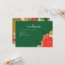 Floral Bouquet Bridal Shower Invitation Insert Einladung