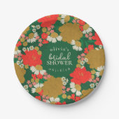 Floral Bouquet Bridal Shower Paper Plates Pappteller (Vorderseite)