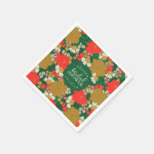 Floral Bouquet Bridal Shower Paper Plates Serviette (Ecke)