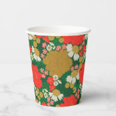 Floral Bouquet Bridal Shower Pappbecher (Rückseite)