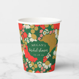 Floral Bouquet Bridal Shower Pappbecher