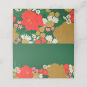 Floral Bouquet Bridal Shower Platzkarte (Außenseite Aufgefaltet)