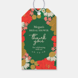 Floral Bouquet Bridal Shower Thank You Tag Geschenkanhänger