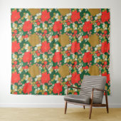 Floral Bouquet Bridal Shower Wandteppich (Beispiel (Horizontal))