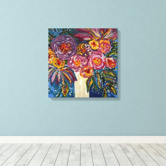 Floral Bouquet Canvas Print Leinwanddruck (Insitu (Holzboden))