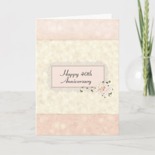 Floral Bouquet Card zum 40. Jubiläum Karte