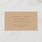 Floral Bouquet Damen Profil Visitenkarte (Rückseite)